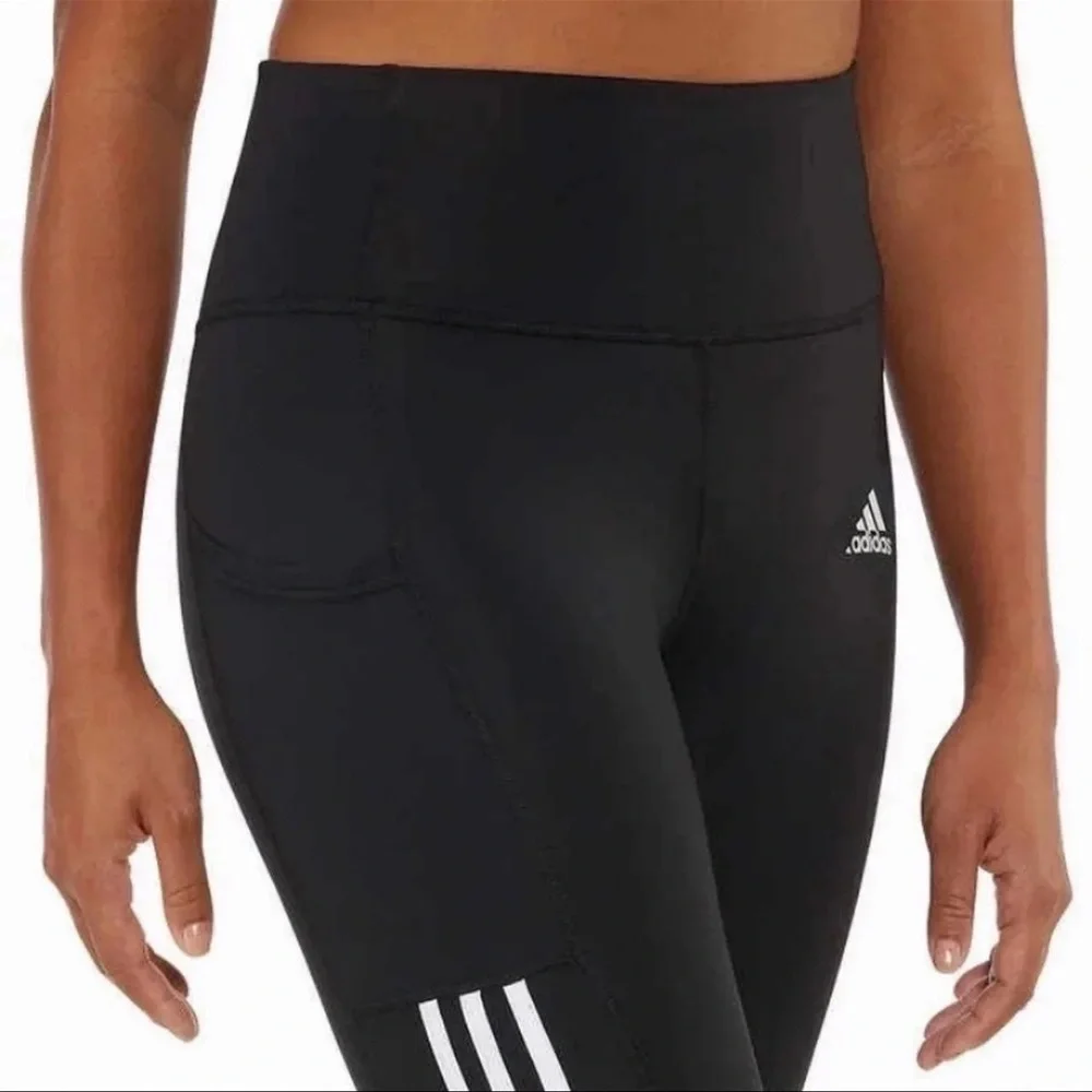 (NWT) Adidas Women’s 7/8 3-Stripe Active Legging in Black - Picture 3 of 12